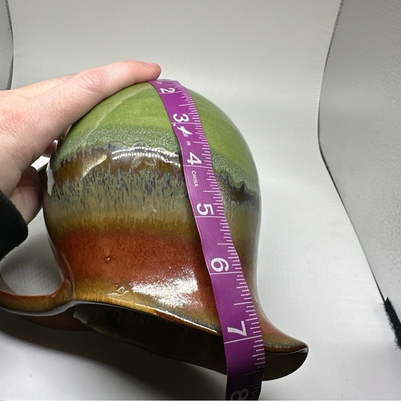 Art Pottery Pitcher Green & Brown‎ Ewer By Glenn Woods “The Pottery Boys” 2009 - Picture 7 of 9